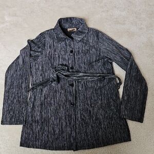 EUC CDW Stylish Black And Silver Women's Top